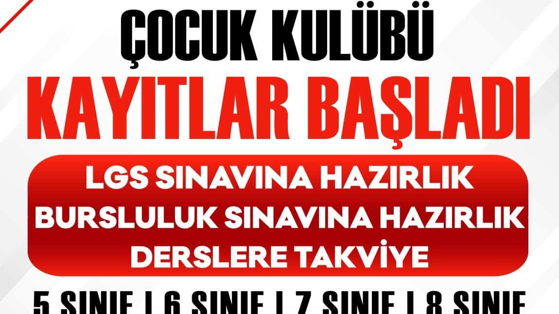 Çocuk kulübü kayıtları başladı.